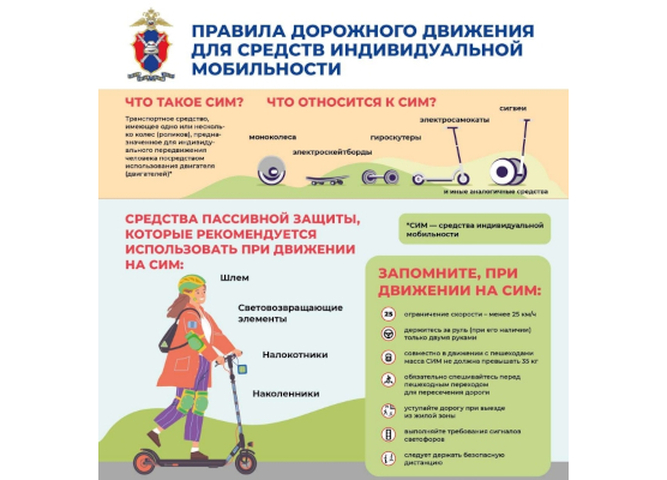 Рекомендации по безопасности дорожного движения на самокатах